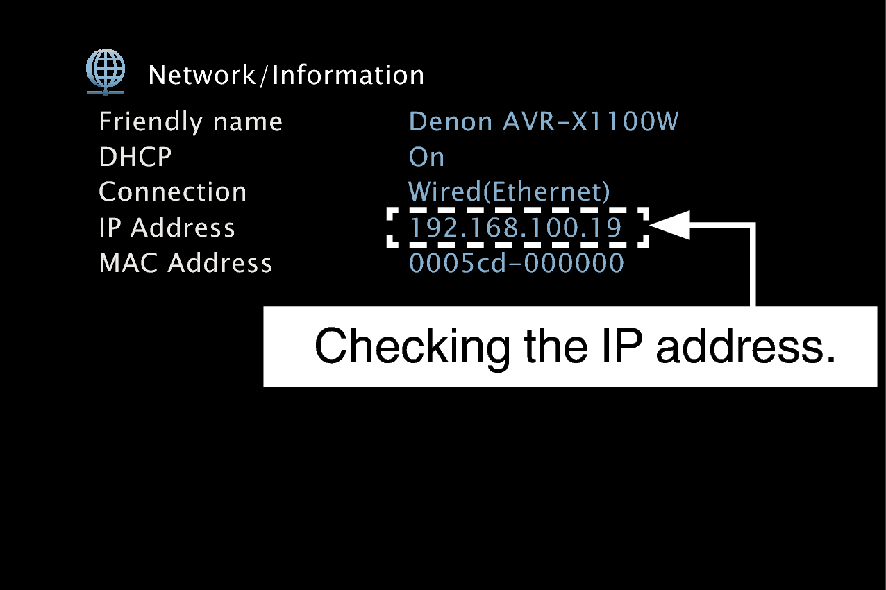 GUI NetworkInfo AVRX1100W